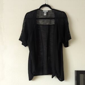 Black Open-Front Sweater